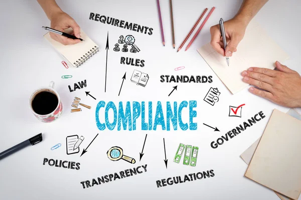 depositphotos 132367240 stock photo compliance concept the meeting at